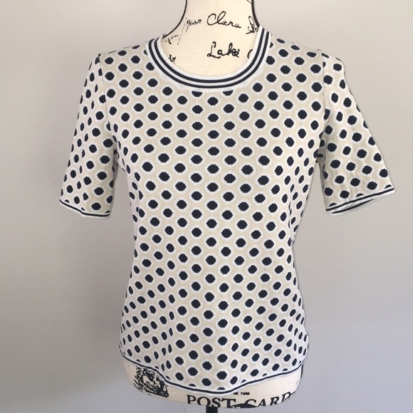 Tory Burch Tops - Tory Burch Polka Dot Short Sleeve Top